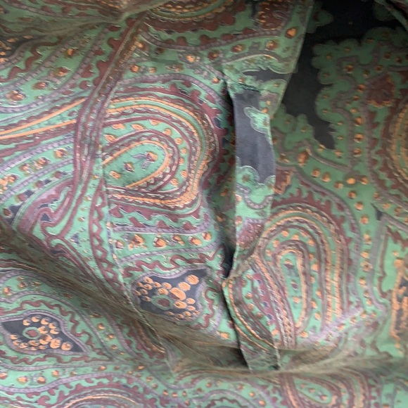 CHRISTIAN DIOR VINTAGE SILK PAISLY KIMONO ROBE - Picture 6 of 6